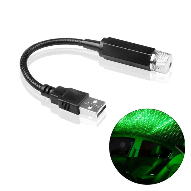 Galaxy LED Star Projector – Mini USB Light for Car Roof & Room | Adjustable, Magical Night Sky Effect Anywhere