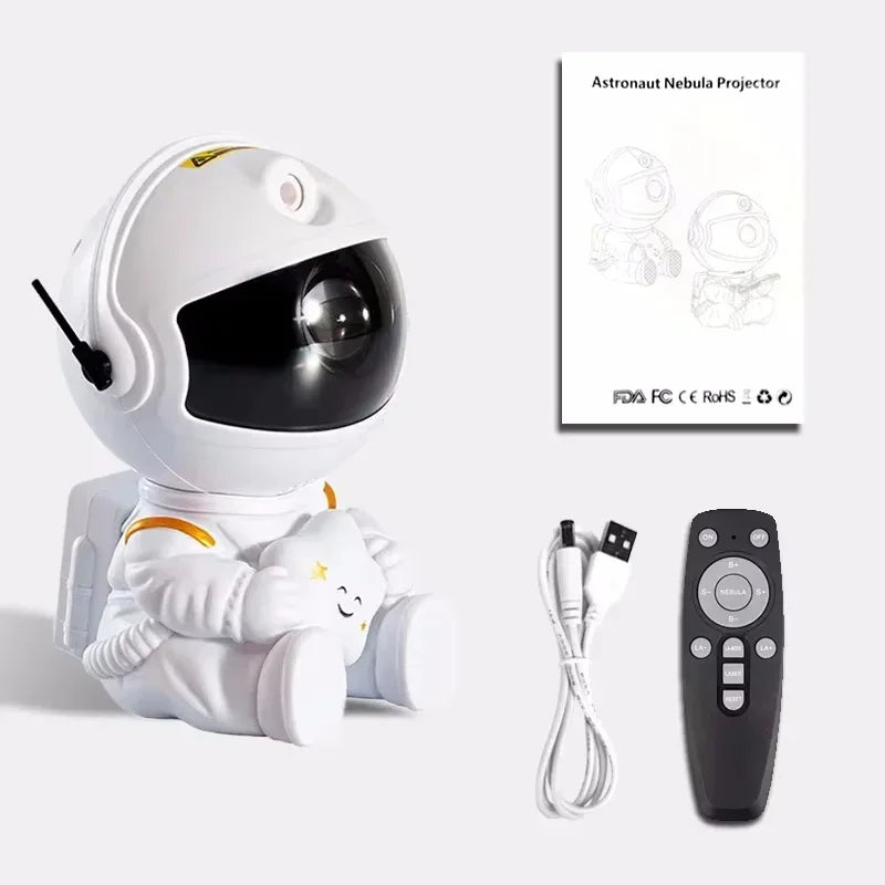 Astronaut Star Projector – Galaxy Night Light with Nebula & LED Ceiling Effects for Kids Bedroom or Home Decor