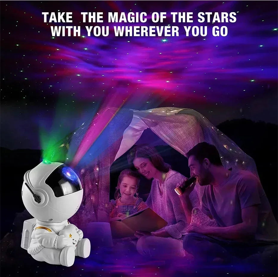 Astronaut Star Projector – Galaxy Night Light with Nebula & LED Ceiling Effects for Kids Bedroom or Home Decor