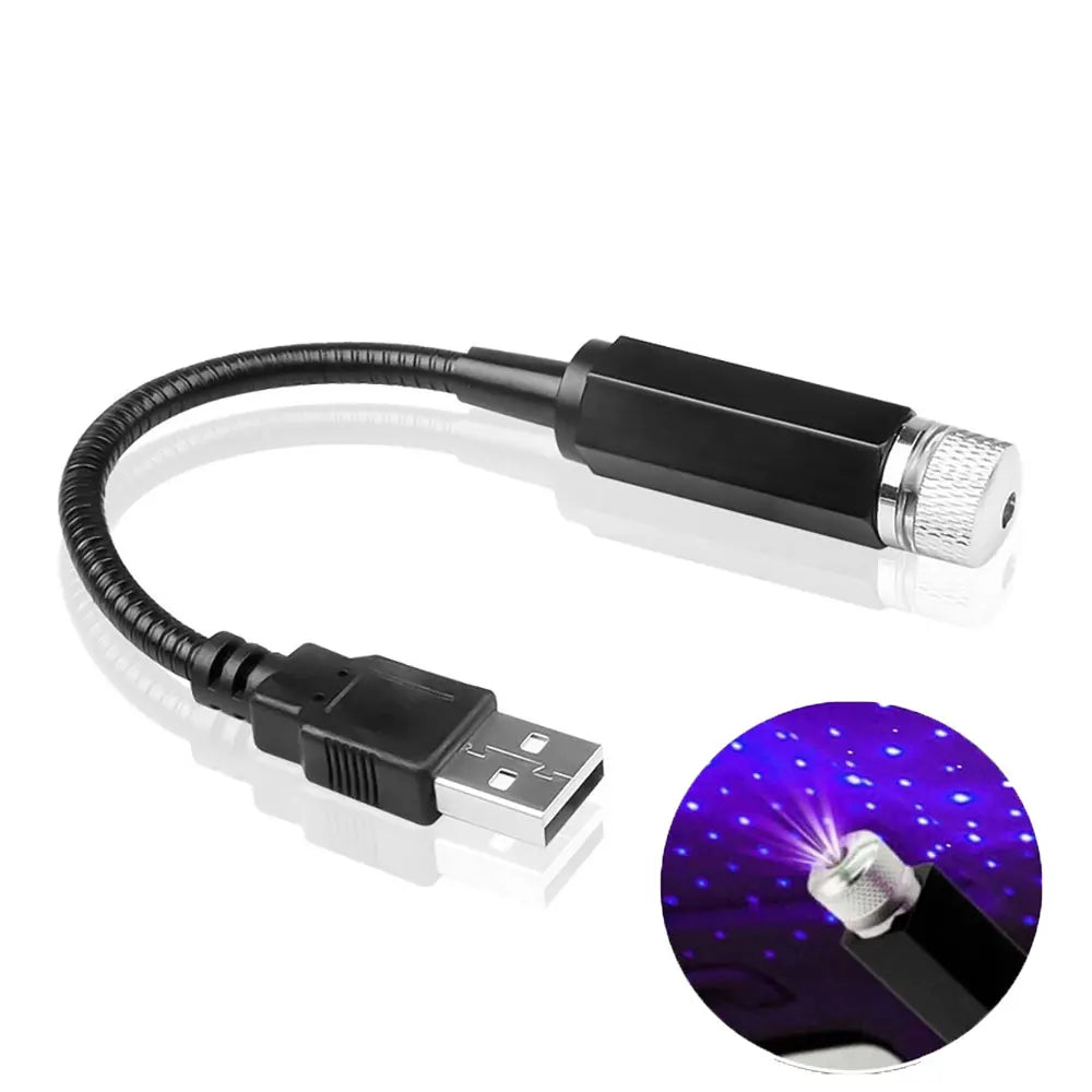 Galaxy LED Star Projector – Mini USB Light for Car Roof & Room | Adjustable, Magical Night Sky Effect Anywhere
