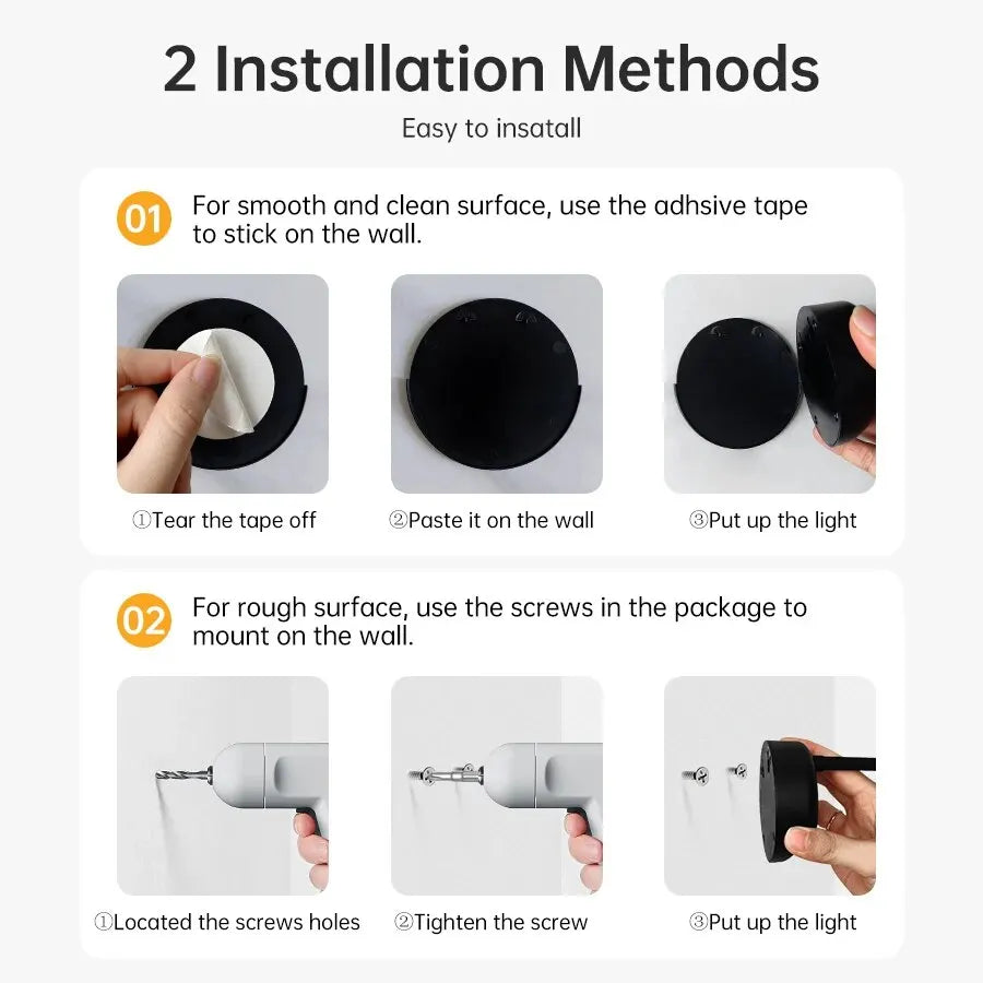 Motion Sensor LED Night Light – USB Rechargeable Wireless Wall Lamp for Bedroom, Hallway, or Kitchen