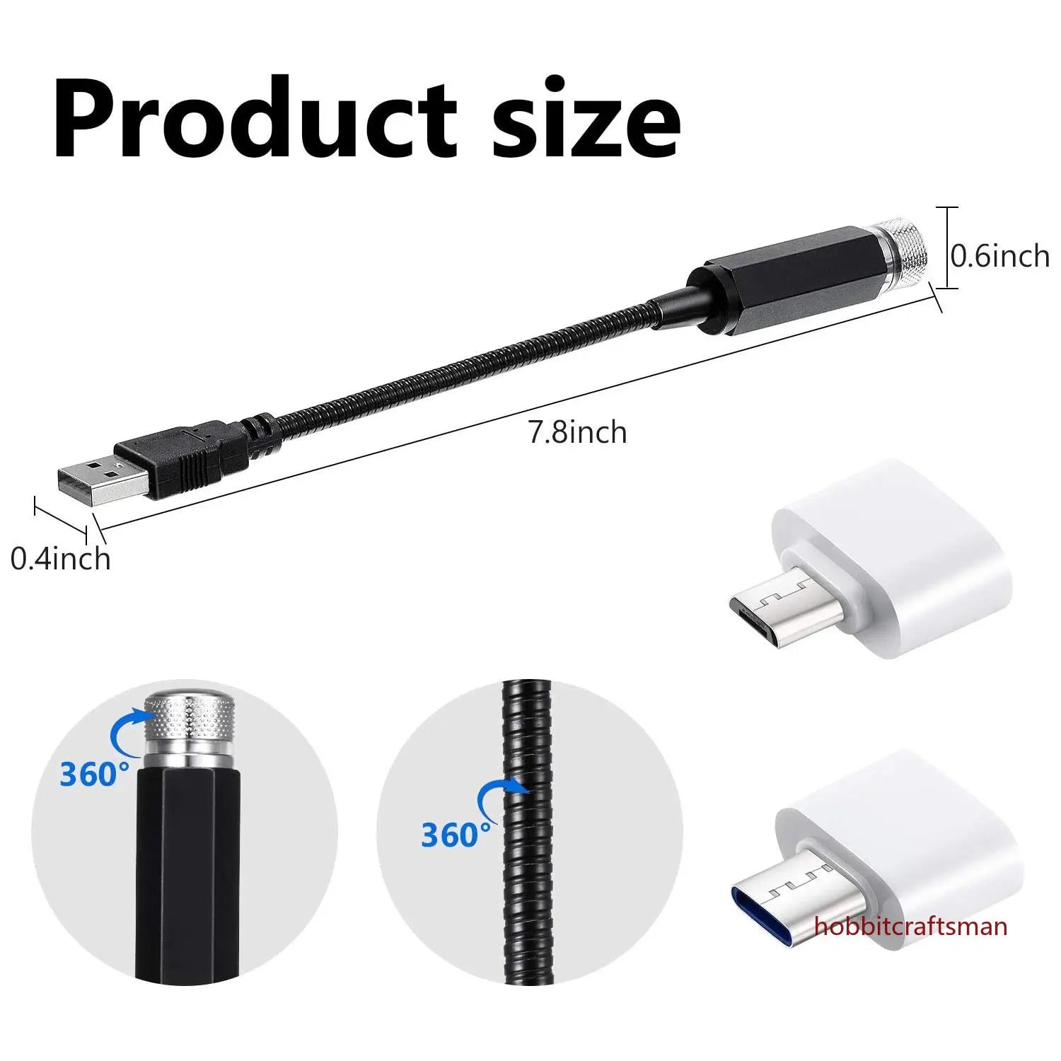Galaxy LED Star Projector – Mini USB Light for Car Roof & Room | Adjustable, Magical Night Sky Effect Anywhere