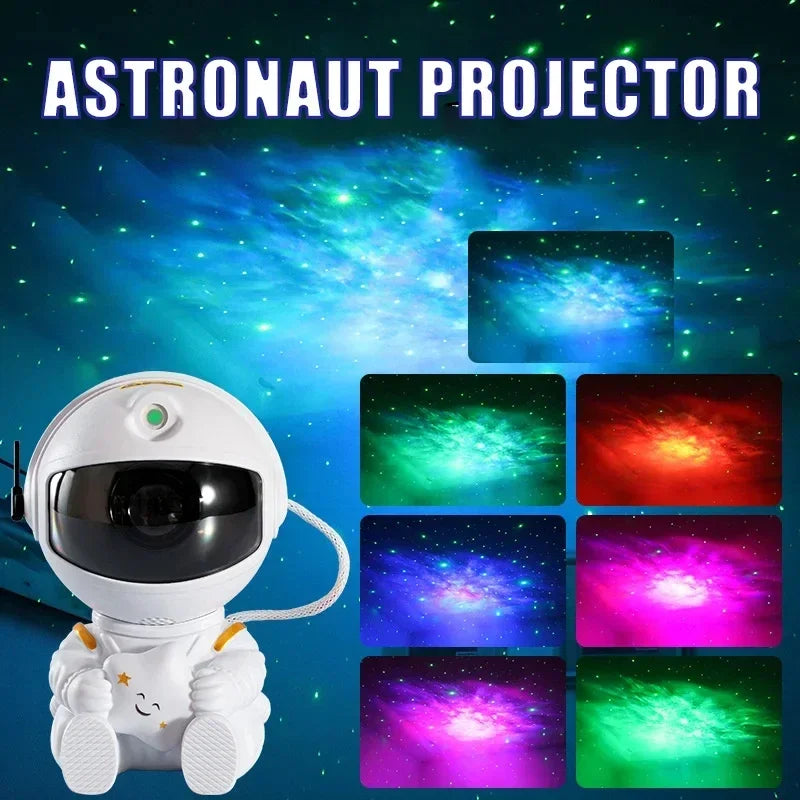 Astronaut Star Projector – Galaxy Night Light with Nebula & LED Ceiling Effects for Kids Bedroom or Home Decor