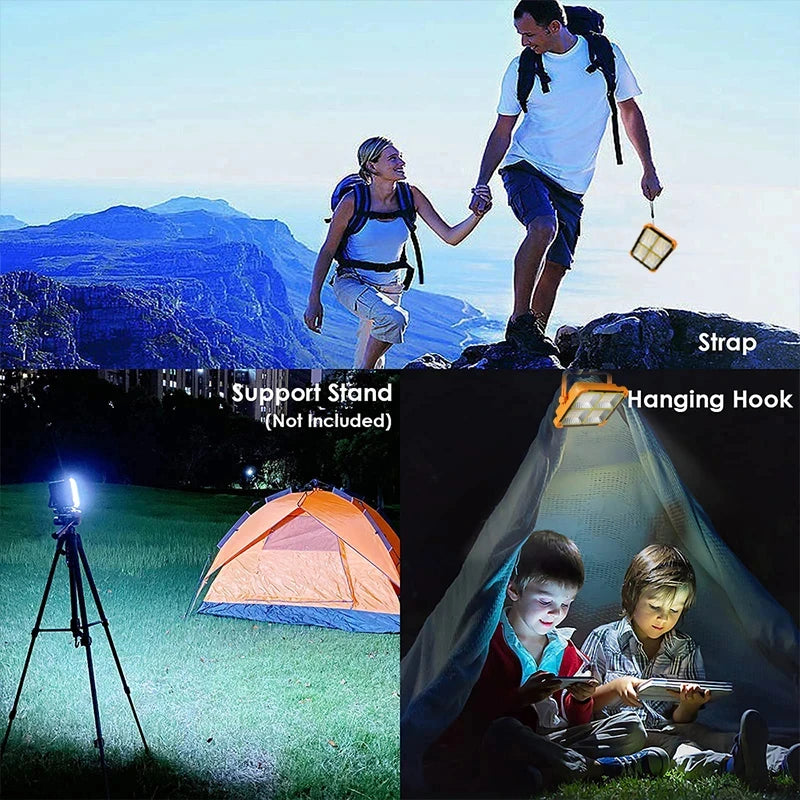 Camping Lantern 20000mAh – Solar Rechargeable LED Tent Light with Magnet, Power Bank & Emergency Flashlight