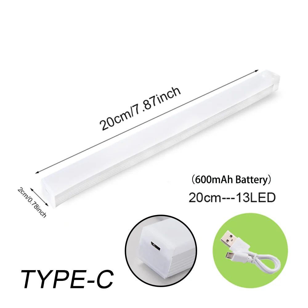Rechargeable Motion Sensor LED Night Light – Wireless Cabinet & Stair Lamp with Type-C Charging
