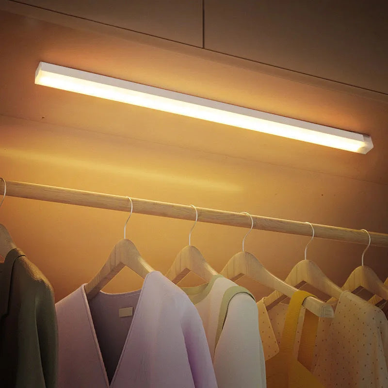 Wireless Motion Sensor LED Light – Ultra-Thin, Type-C Rechargeable Night Lamp for Cabinet, Wardrobe & Kitchen
