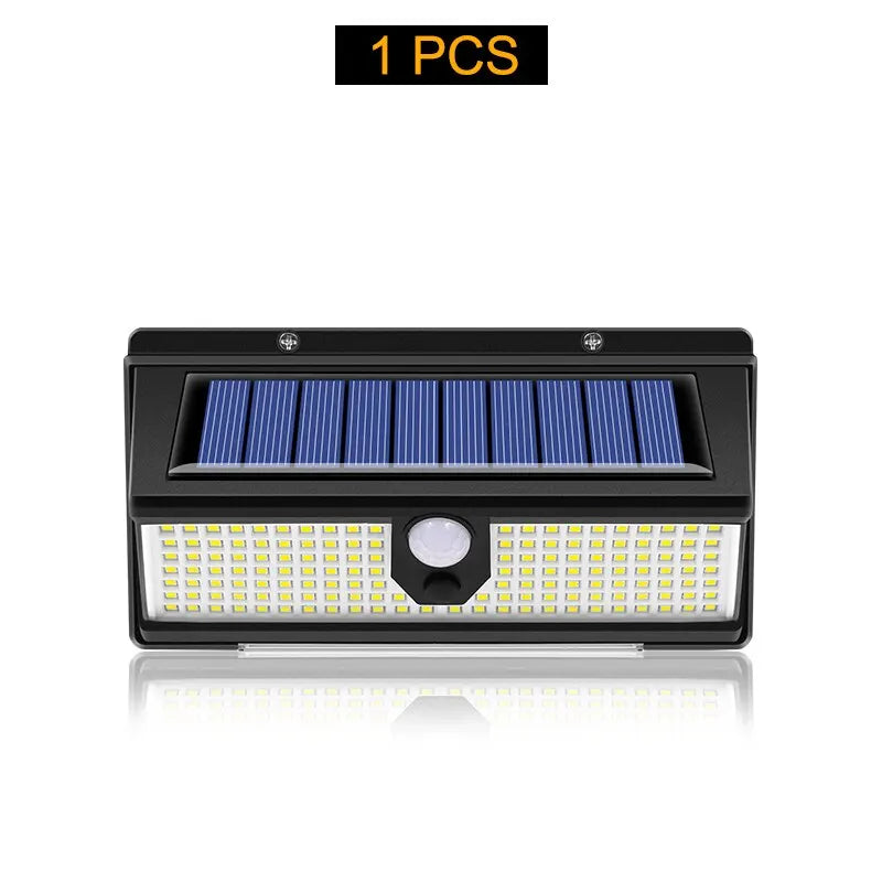 ✅ Upgraded 190 LED Solar Motion Sensor Light – 4 Lighting Modes, IP65 Waterproof, Outdoor Wall Lamp for Garden, Yard, Door & Pathways