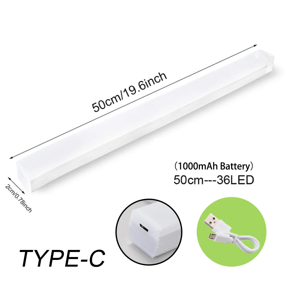 Rechargeable Motion Sensor LED Night Light – Wireless Cabinet & Stair Lamp with Type-C Charging