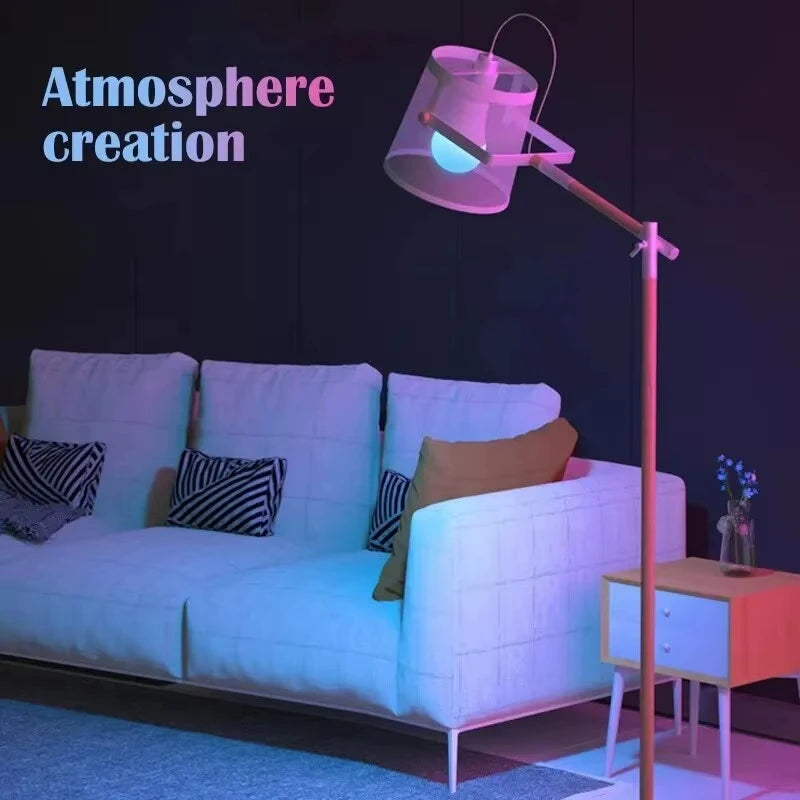 RGB LED Smart Bulb with 24-Key Remote – 16 Colors | Dimmable E27 Light for Mood, Decor & Everyday Use (220V)