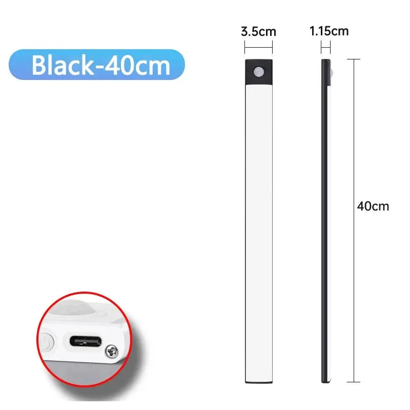 Ultra-Thin Motion Sensor LED Light – Wireless USB Rechargeable Cabinet & Wardrobe Night Lamp