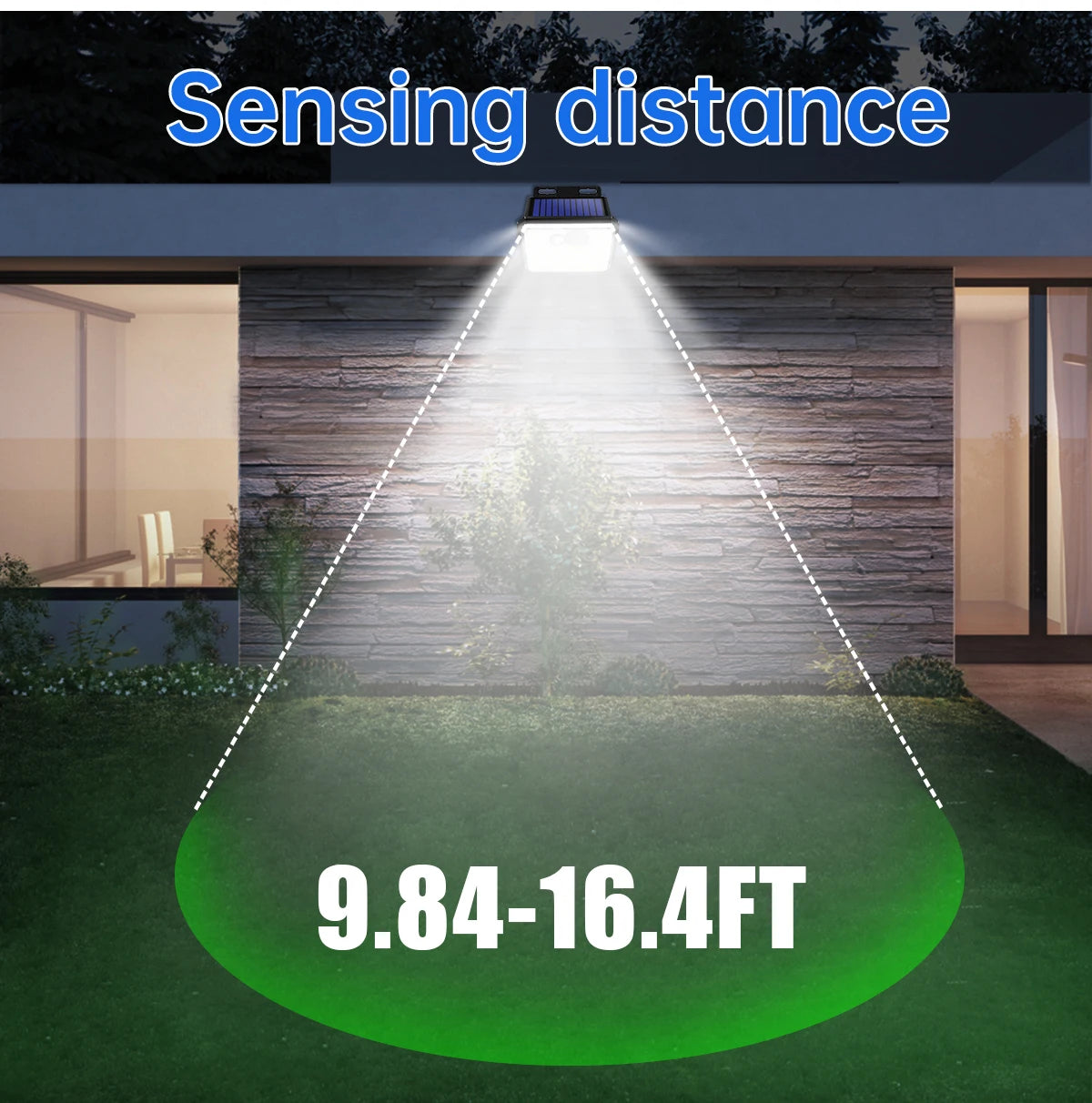 Solar Motion Sensor Wall Light – 148 LEDs, IP65 Waterproof, 3 Modes, Ultra Bright for Outdoor Security