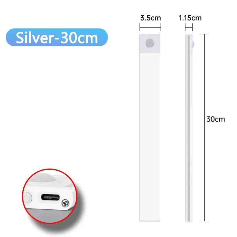 Ultra-Thin Motion Sensor LED Light – Wireless USB Rechargeable Cabinet & Wardrobe Night Lamp
