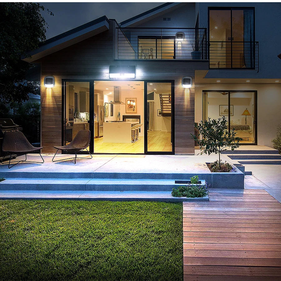 ✅ Upgraded 190 LED Solar Motion Sensor Light – 4 Lighting Modes, IP65 Waterproof, Outdoor Wall Lamp for Garden, Yard, Door & Pathways
