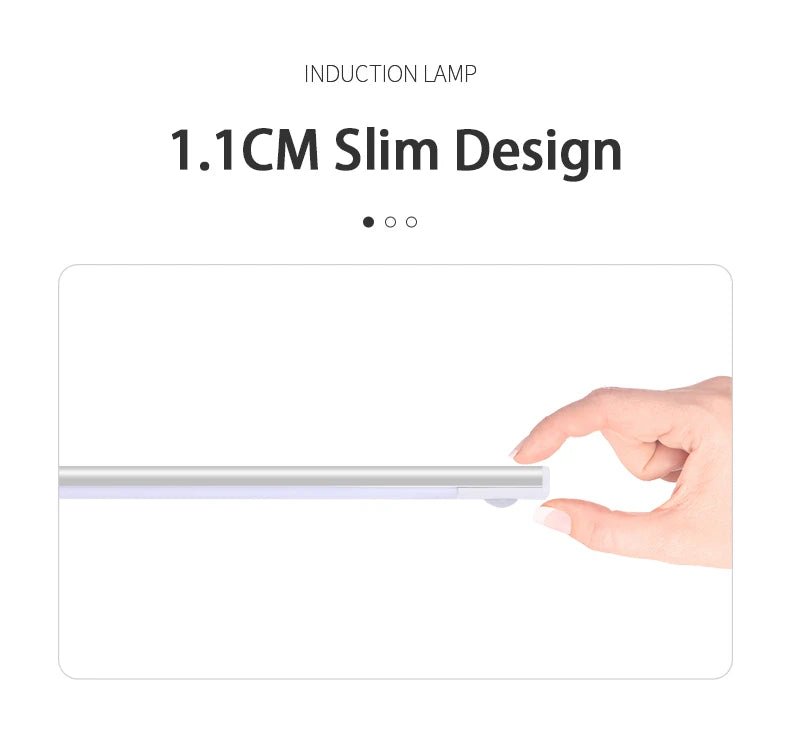 Ultra-Thin Motion Sensor LED Light – Wireless USB Rechargeable Cabinet & Wardrobe Night Lamp