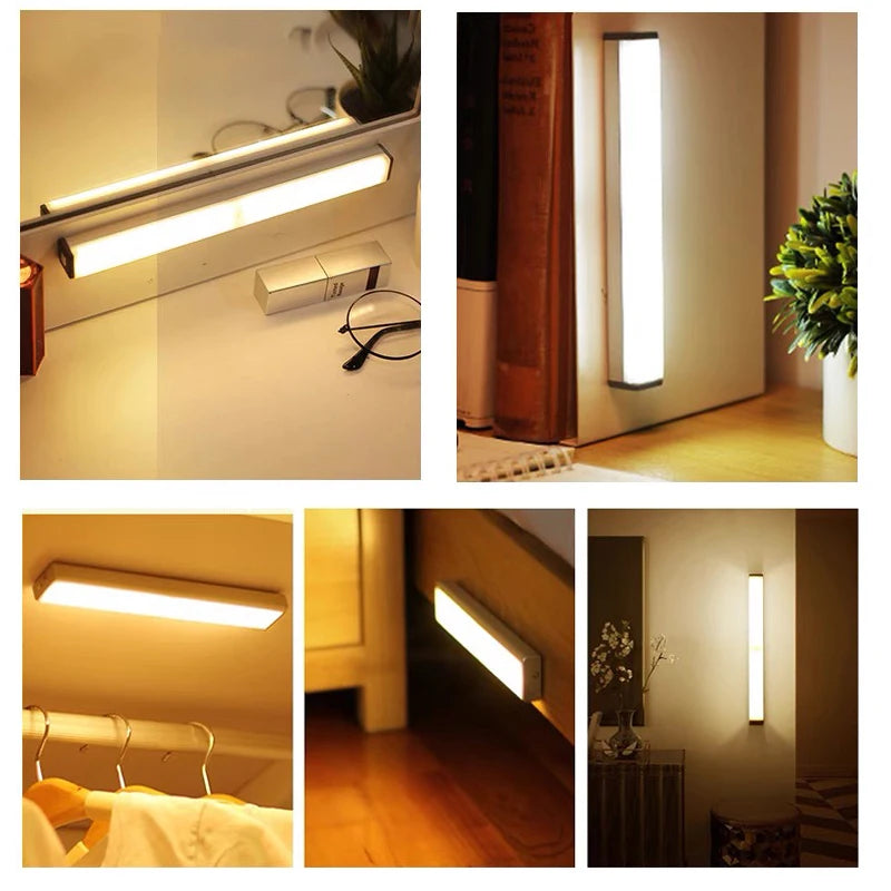 Rechargeable Motion Sensor LED Night Light – Wireless Cabinet & Stair Lamp with Type-C Charging