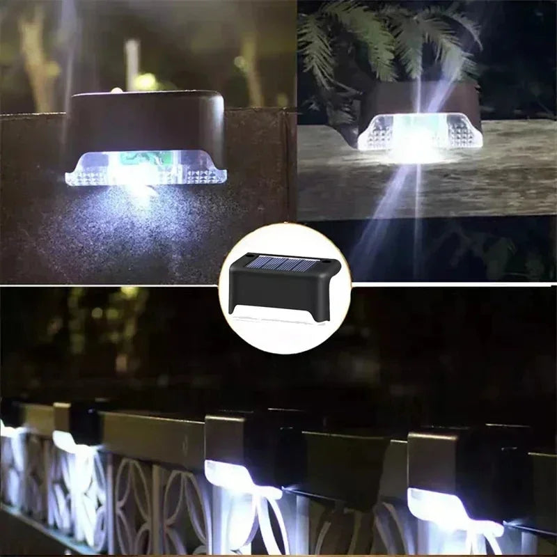 Solar LED Step Lights (1–12 Pcs) – Waterproof Outdoor Deck & Stair Lamps for Garden, Patio, or Fence