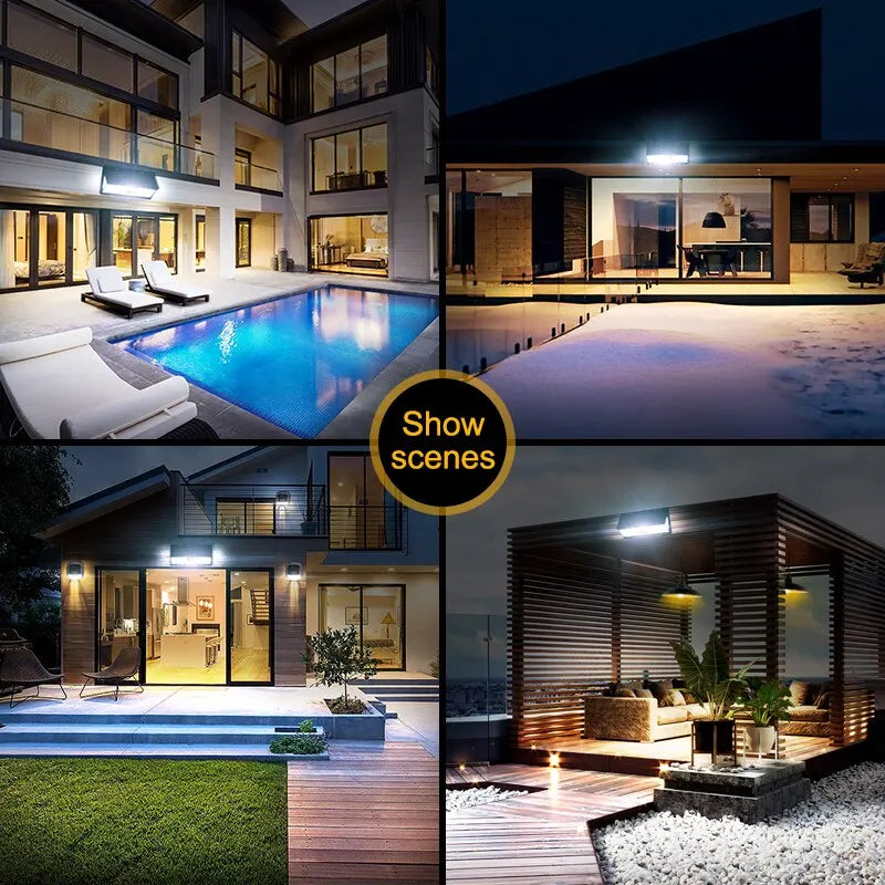 ✅ Upgraded 190 LED Solar Motion Sensor Light – 4 Lighting Modes, IP65 Waterproof, Outdoor Wall Lamp for Garden, Yard, Door & Pathways