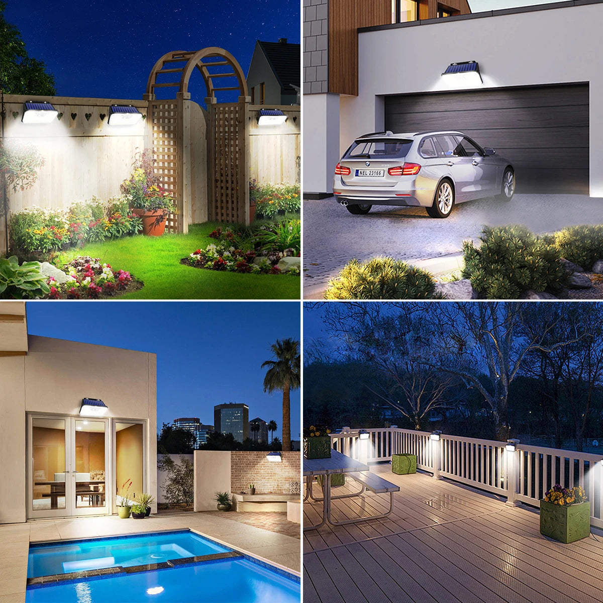Solar Motion Sensor Wall Light – 148 LEDs, IP65 Waterproof, 3 Modes, Ultra Bright for Outdoor Security