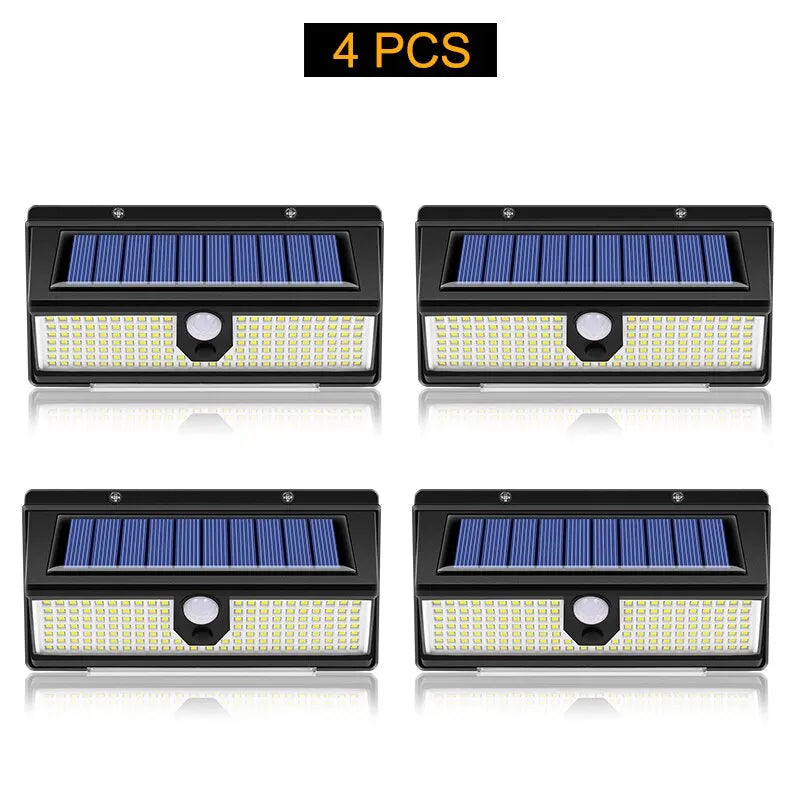 ✅ Upgraded 190 LED Solar Motion Sensor Light – 4 Lighting Modes, IP65 Waterproof, Outdoor Wall Lamp for Garden, Yard, Door & Pathways