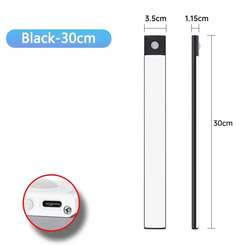 Ultra-Thin Motion Sensor LED Light – Wireless USB Rechargeable Cabinet & Wardrobe Night Lamp