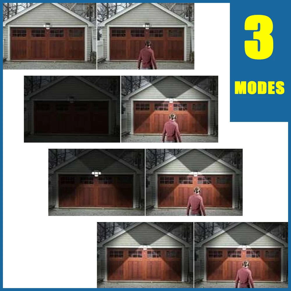 Ultra-Bright 122 LED Solar Flood Light – 4-Head Motion Sensor | 3000LM, 270° Wide-Angle, Waterproof Outdoor Security Lighting