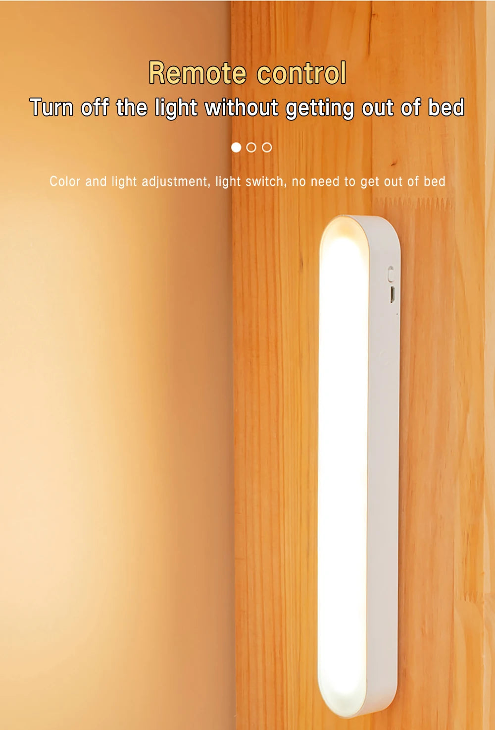 USB Rechargeable LED Desk Lamp – Magnetic, Dimmable Night Light for Bedroom, Office & Study