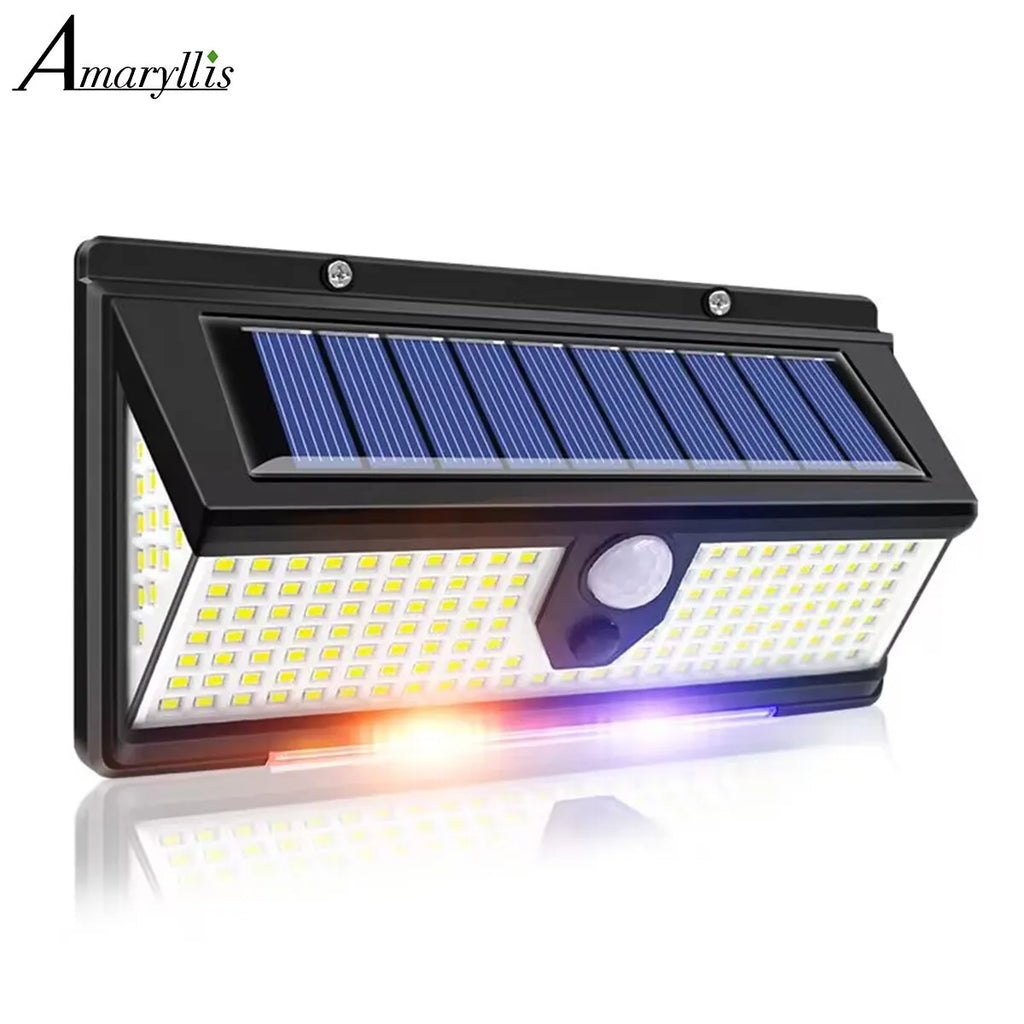 ✅ Upgraded 190 LED Solar Motion Sensor Light – 4 Lighting Modes, IP65 Waterproof, Outdoor Wall Lamp for Garden, Yard, Door & Pathways