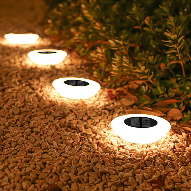 Solar Ground Lights (1/4 Pack) – 14 LED Waterproof Landscape Lights for Garden, Pathway, Yard, Deck, Camping