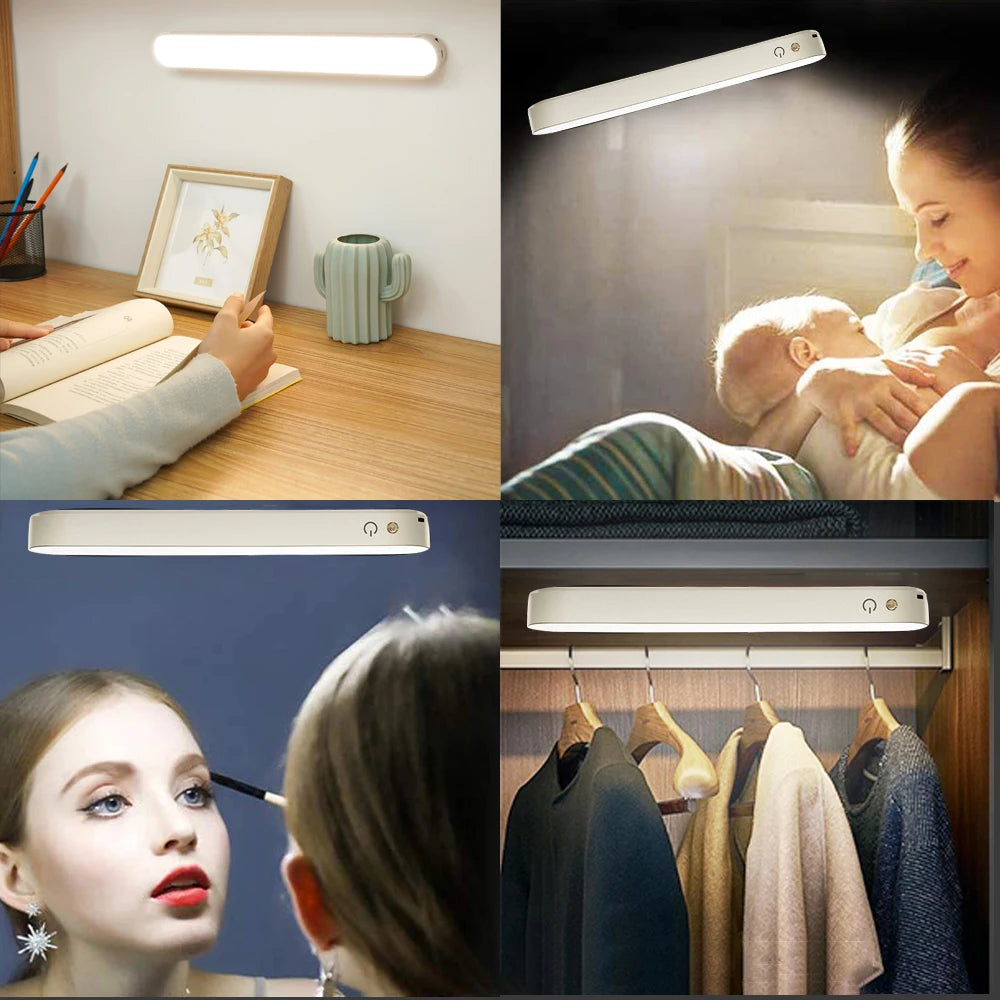 USB Rechargeable LED Desk Lamp – Magnetic, Dimmable Night Light for Bedroom, Office & Study