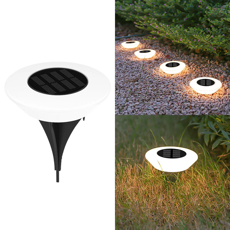Solar Ground Lights (1/4 Pack) – 14 LED Waterproof Landscape Lights for Garden, Pathway, Yard, Deck, Camping