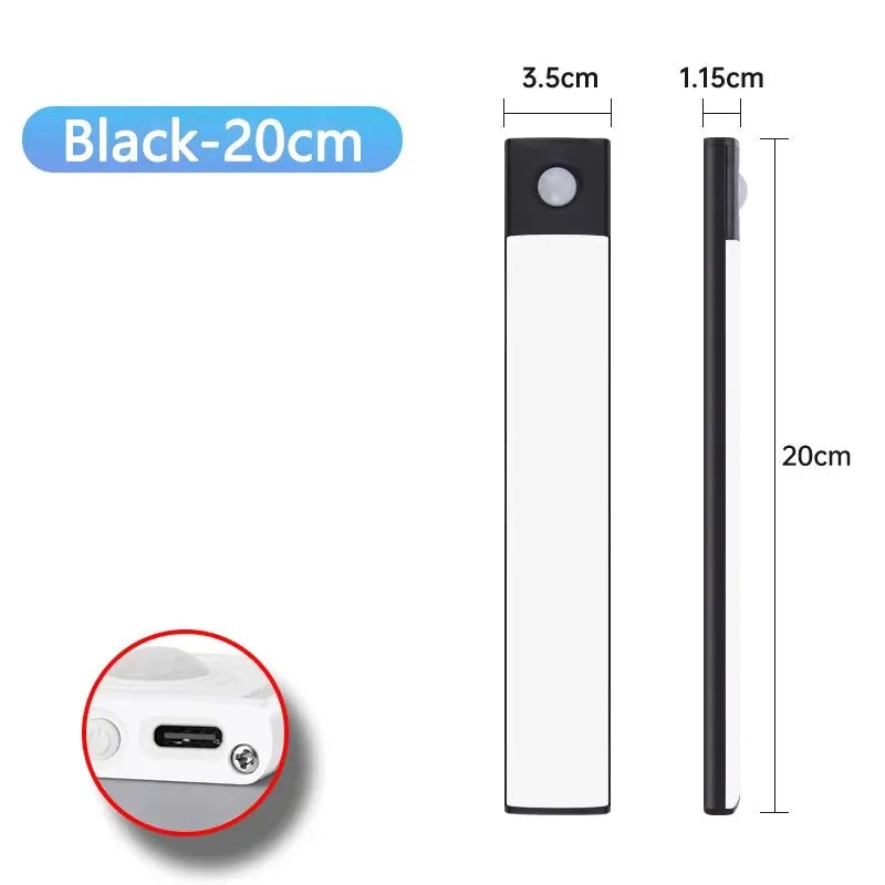 Ultra-Thin Motion Sensor LED Light – Wireless USB Rechargeable Cabinet & Wardrobe Night Lamp