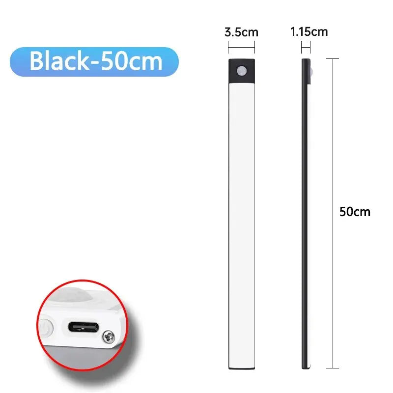 Ultra-Thin Motion Sensor LED Light – Wireless USB Rechargeable Cabinet & Wardrobe Night Lamp