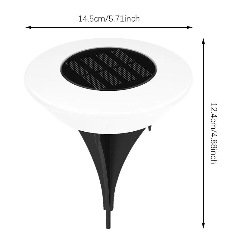 Solar Ground Lights (1/4 Pack) – 14 LED Waterproof Landscape Lights for Garden, Pathway, Yard, Deck, Camping